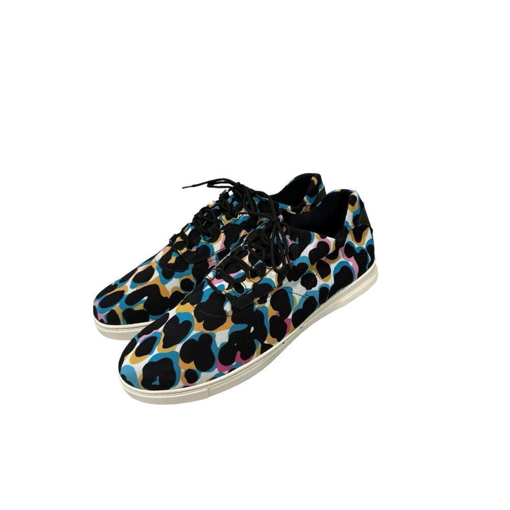Stuart Weitzman Home Stretch Multicolor Leopard Sneakers Stretch Womens 9.5 M
